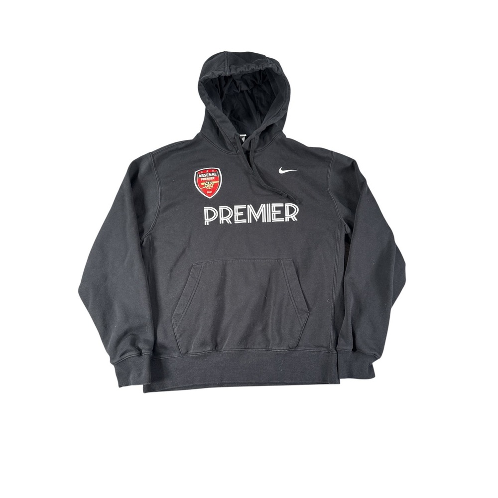 Arsenal Hoodie Mens Medium Black Soccer Pullover Nike 2021 Football Sweatshirt